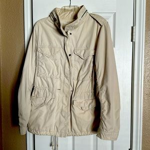 Ralph Lauren denim supply, zipper jacket, light, tan size medium ladies